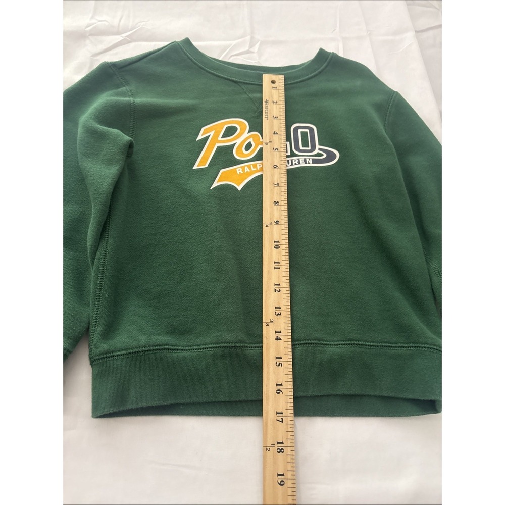 Polo Ralph Lauren Boys Dark Green Graphic Pullover Sweatshirt Size 7 - Picture 7 of 10